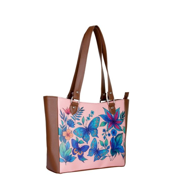 Printed Leather Shoulder Tote Bag for Women–Sling Bag Daily Use Purse for Office - Picture 6 of 10